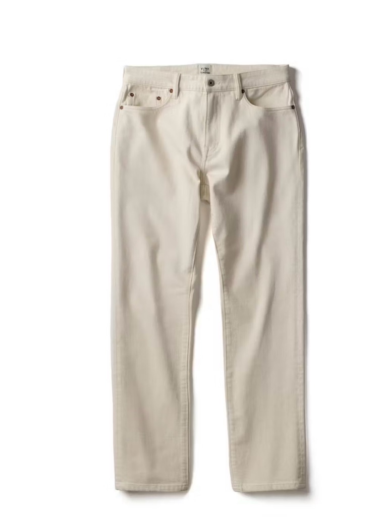 Flint And Tinder Stretch Selvedge Denim In Natural - Straight - 32x30 Nwt